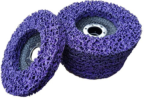 5 x ROSTiO CSD Scheibe 125 mm Lila | purple für Winkelschleifer | Flex | Reinigungsscheibe