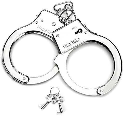 XiXiRan Esposas de Juguete para Niños, Esposas de Metal con 2 Llaves, Esposas de Juguete para Niños Policia para Juegos de rol Policiales, Niños Accesorios para Fiestas