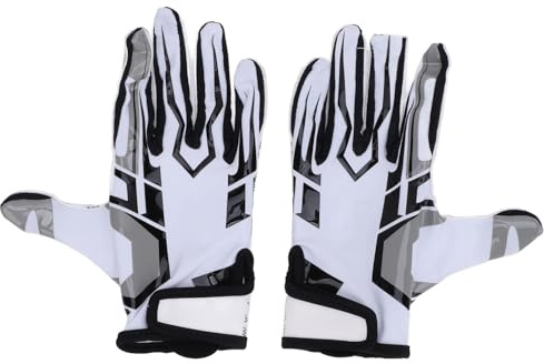 Dilwe Gants de Football pour Enfants, Gants de Football au Poignet Réglables, Gants D'entraînement en Silicone Antidérapants pour L'entraînement Sportif (YS)