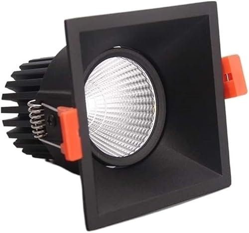 Downlight de interior Foco empotrable LED resistente, luz de techo redonda, foco empotrable cuadrado de aluminio, pared trasera decorativa comercial, ahorro de energía Lámpara empotrada en el techo(30