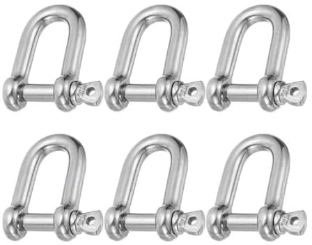 Kippen 1207AK - Set da 6 Pezzi di Grilli Dritti con forma a D in Acciaio Zincato. Misura: 6mm.