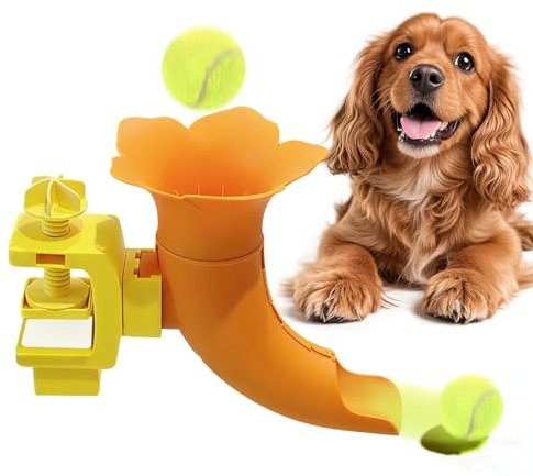 Hund boll kastare, trumpetform berikningsspel – automatisk bollkastare | för sovrum lägenhet hörn lekplats tid