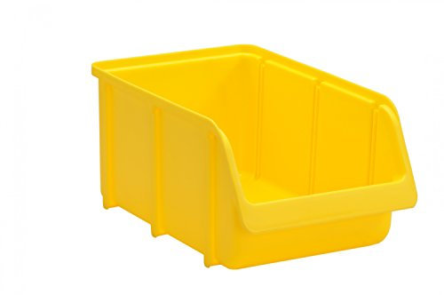 hünersdorff bac à bec/bac gerbable/bac de stockage taille 4, gerbable, couleur : jaune, 674200