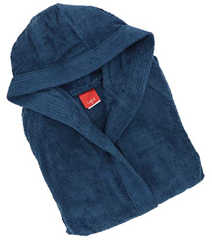 Gabel - Accappatoio adulto unisex in spugna di puro cotone idrofilo, tinta unita, peso spugna 380 gr/mq, ampie tasche, cintura e pratico cappuccio, anche come vestaglia.