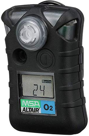 MSA 10092523 ALTAIR Single-Gas Detector - (O2) Oxygen (Low: 19.52%, High 23.0%), Color: Black, Portable Gas Monitor, Durable, Handheld, UL Standard-Approved