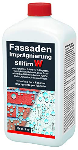 Baufan Hydrofuge Façade Silifirn W - 1L I Siloxane Sans Solvant Imperméabilisant pour Substrats I Transparent, Résistant Humidité et Peut être Peint