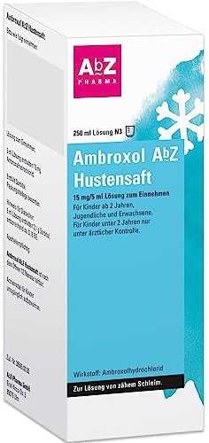 Ambroxol AbZ Hustensaft: Wirkt schleimlösend und erleichtert das Abhusten bei akuten und chronischen Atemwegserkrankungen, 250 ml Hustensaft