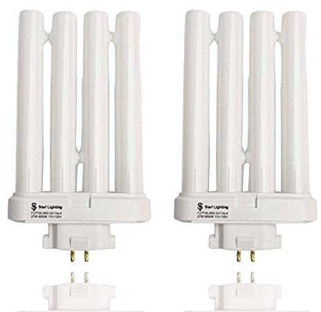 Sterl Lighting – GX10Q-4 Base FML Lamp 27 Watt Replacement Bulb for Desk or Small Floor 4 Prong Reading Quad Tube Compact Fluorescent Lamp CFML27 110/220 Volts 5.7In 1400Lm 6500K Day Light – 2 Pack