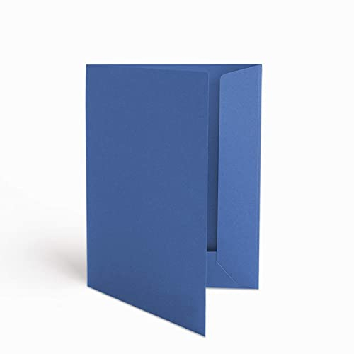 Werbegrün Präsentationsmappe A4 – 50 Stück Blau (Preußischblau) | FSC® MIX 70% | Dokumentenmappe aus 320g/m² Pappe | Mit Visitenkartenschlitz | Made in Germany | Direkt vom Hersteller