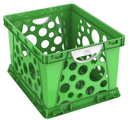 STOREX Premium Aktenkiste mit Komfortgriffen, 17,25 x 14,25 x 10,5 Zoll, Classroom Green (61458A03C)