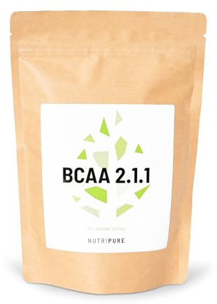 Nutripure | BCAA 2.1.1 Poudre | 100% Vegan | Origine Naturelle & Végétale | Acides Aminés Essentiels | Musculation & Endurance pendant l'effort | Entraînements | 220g | Fabriqué en France