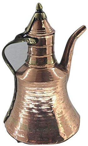 Tetera ánfora antigua de cobre, decoración para casa, salón, taberna, rústica, vintage, 38 x 22 cm