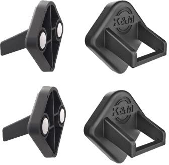 K&M 19708 Tablet-PC-Magnet-Halter - Zubehör für Notenpult mit Stahlplatte - Ideal für K&M Orchesterpult - 4 Stück