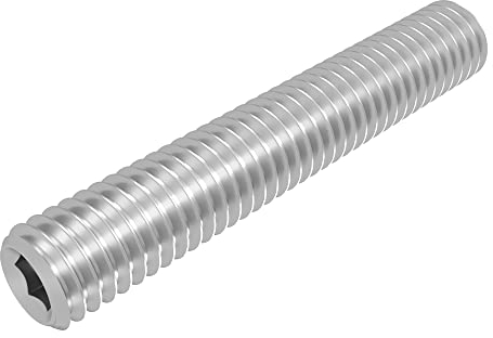 SECCARO Gewindestift mit Ringschneide M5 x 30 mm, Edelstahl V2A VA A2, DIN 916 / ISO 4029, Innensechskant, 20 Stück