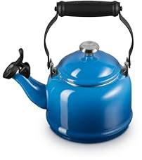 Le Creuset Enamel On Steel Demi Tea Kettle with Metal Finishes, 1.25 qt., Marseille