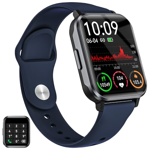 Gardien Smartwatch Damen Herren mit Telefonfunktion, 1.83’’ Fitness Armbanduhr Fitnessuhr Smart Watch Uhr mit 100+ Sportmodi Pulsuhr SpO2-Monitor Schlafmonitor Schrittzähler Stoppuhr für iOS Android