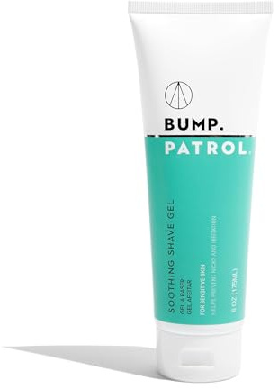 Bump Patrol For Her Soothing Shave Gel for Women - Reduces Razor Burn and Bumps, Aloe Vera and Menthol, Bikini Zone Shave Gel for Underarms and Legs, Rose and Lavender - 6 fl oz