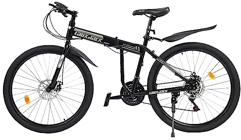 Lilyeriy Fahrrad 26 Zoll Klappfahrrad Mountainbike 21 Gang Faltrad Erwachsene mit Schutzblechset