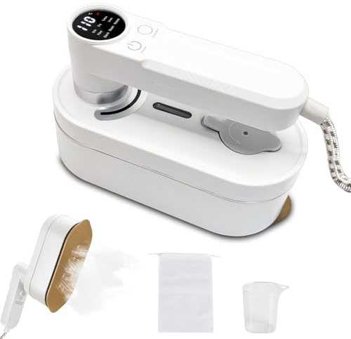 Dampfglätter, 1200W Reise Steamer Dampfglätter, Reisebügeleisen, Bügeleisen Dampf, Dampfbügeleisen, 15 Sekunden Schnelles Aufheizen Mini Bügeleisen, 180° Faltbares für Zuhause und Reisegebrauch