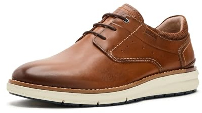 Pikolinos Manacor Zapatos Cordones Hombre | en Cuero | Plantilla Extraíble en Color Marrón
