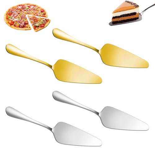 4 Pezzi Paletta Dolci Paletta Per Torte Cake Server Server Per Dolci Seghettato In Acciaio Inox Paletta Per Torta In Acciaio Inox Server Per Torte, Pizze, Crostate, Cucine, Ristoranti, Feste