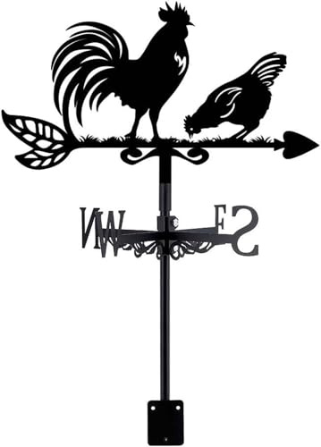 Banderuola in metallo a forma di gallo, una banderuola decorativa adatta per giardini e cortili all'aperto
