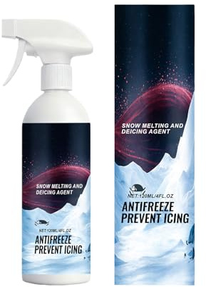 Spray Descongelante Parabrisas - Agente de descongelación de 120 ml | Descongelamiento de acción rápida - Para vehículos: coches, camiones, paneles de vidrio automotriz, espejos, cerraduras