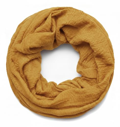Van Der Rich ® - Foulard Snood Froissé Léger Tour de Cou Écharpe Tube - Femme Homme