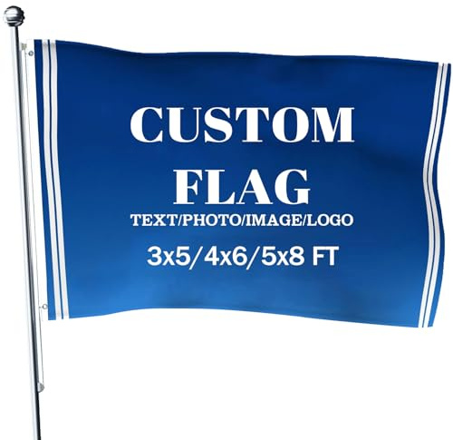 Bandera Personalizada con Foto/Logo/Texto, Crea tu Propia Bandera con Foto