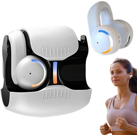 Auricolari senza fili - Auricolari aperti con cancellazione del rumore, design leggero Secure Fit, ideale per lo sport Corsa Allenamento di viaggio Doccia Dormire | Muzi a mani libere portatili