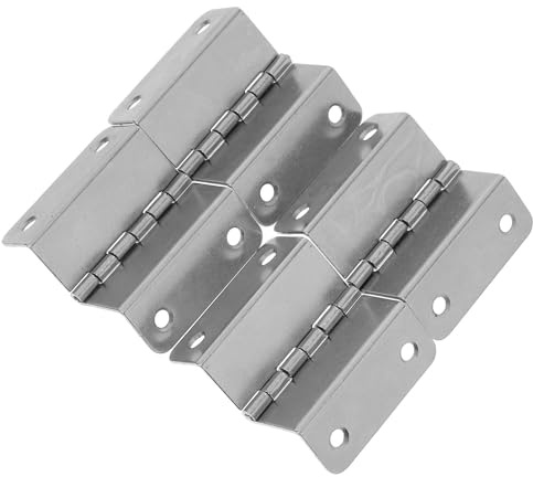 VILLCASE Charnières de Meubles Pliantes 180 Degrés en Acier Lot de 4 pour Portes d'Armoires la Cuisine et Tables Angle Réglable et Fonctionnement Silencieux