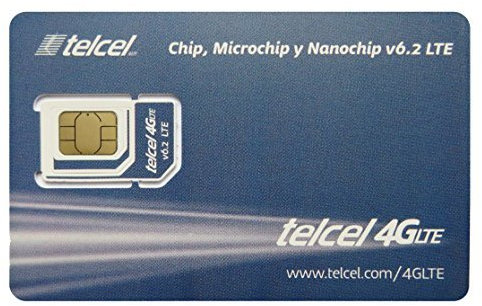 Telcel Mexico Prepaid SIM Card with 8GB Data and Unlimited Calls SMS Universal SIM