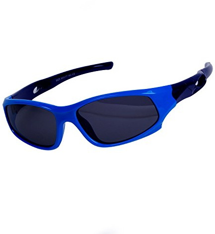 Qixuan Kids Sport Sunglasses for Boys Girls (3-12 years) Polarized UV Protection + Box