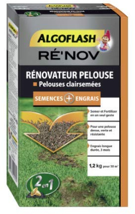 Algoflash Engrais rénovateur pelouse 2 en 1-1.2 kg