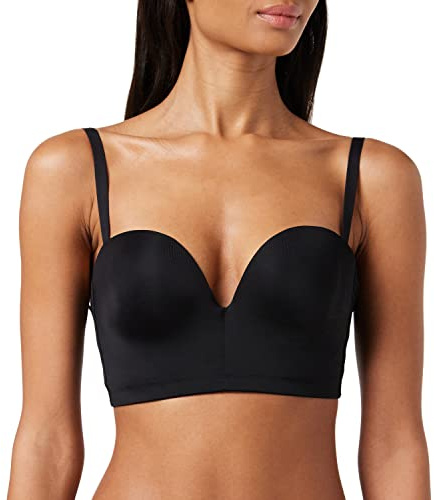 Wonderbra Damen Ultimate Bra Mit Tiefen Rückenausschnitt Rückenfreier Backless BH, Schwarz, 80E EU
