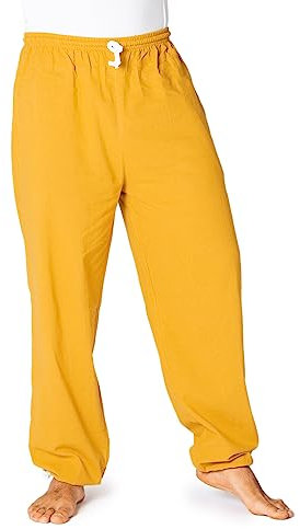 PANASIAM E-Pants lang, Baumwolle, golden, XL