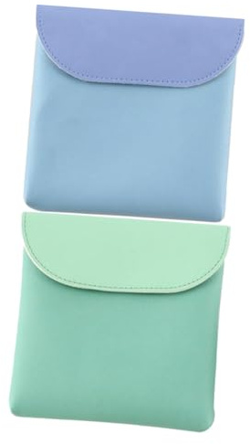 VALICLUD 2piezas Bolsa Portátil Para Toallas Sanitarias Pequeña Con Cremallera Multiusos Para Higiene Femenina y Almacenamiento Seguro De Objetos Pequeños Para Niñas y Uso Diario