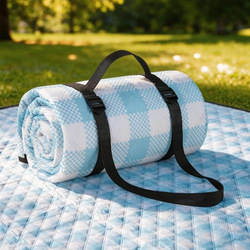 Wasserdichte Picknickdecke, Große Stranddecke, Picknickmatte 200 x 200 cm