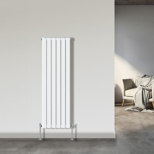 NRG 1600x408mm Double Flat Panel Designer Tall Vertical Radiator Central Heating White