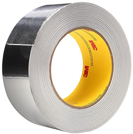 3M Aluminum Foil Tape 3380, Silver, 48 mm x 45 m, 3.25 mil