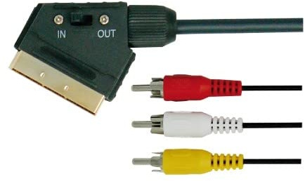 SCART-kabel/3 RCA med växlare