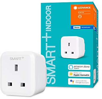 LEDVANCE Smarte Steckdose mit Bluetooth Mesh Technologie, mit UK Stecker, für die Steuerung konventionaller Geräte im Smart Home, steuerbar mit Google, Alexa und Apple, SMART+ BT PLUG UK