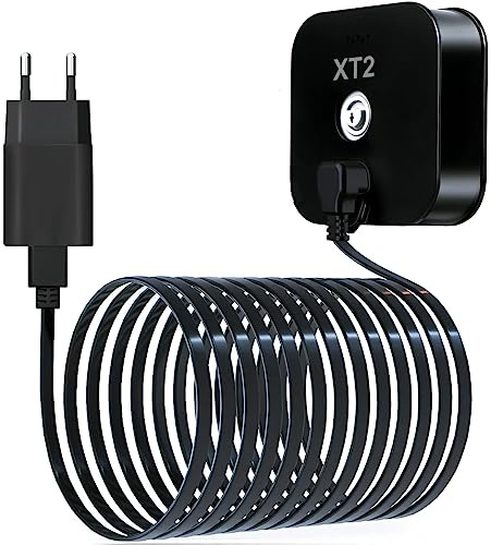 Basesailor Für Blink XT XT2 Micro USB Ladekabel 9 Meter mit Ladegerät,90 Grad Rechtwinkliges Flachkabel Wasserdichtes Netzteil Wandadapter für Blink Indoor/Outdoor (3. Generation) Kameras