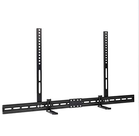 Ljudstångshållare, fäste soundbar på TV, lämplig för TV-stativ med VESA 100 x 100-400 x 700 mm, väggfäste ljudstång för LG Sony, Max belastning 6 kg