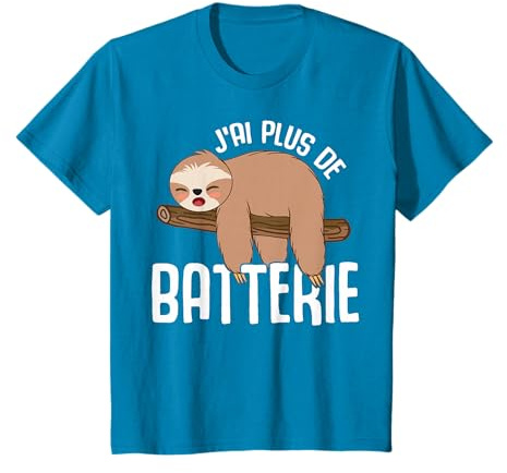 J'ai plus de batterie - humour, les paresseux drôle T-Shirt