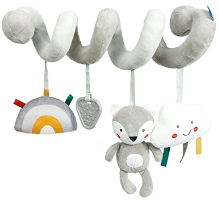 TROYSINC Baby Spielzeug Anhänger Kinderwagenkette Tier für Mädchen Spirale für Kinderwagen Auto Hanging für Neugeborene Jungen (A)