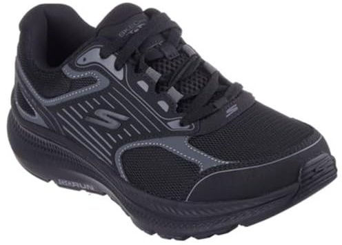 Skechers Go Run Consistent 2.0, Zapatillas Hombre, Black Leather/Textile, 44 EU
