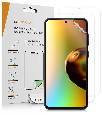 kwmobile skärmskydd kompatibla med Samsung Galaxy S23 FE skärmskydd – 3 x ultraklart genomskinliga telefonfilmer
