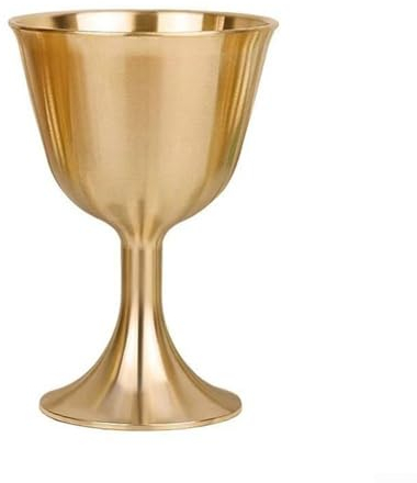 Calice da vino in ottone, per liquori, cocktail, vino, per la casa e le scene di matrimonio (L)