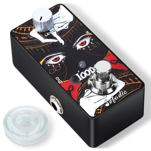 Sofadio Looper Pedal de guitarra, pedal de bucle de tiempo de bucle de 90 minutos (loper)